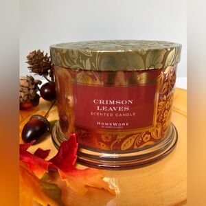 🍁Homeworx by Harry Slatkin Crimson Leaves 3 Wick New Candle